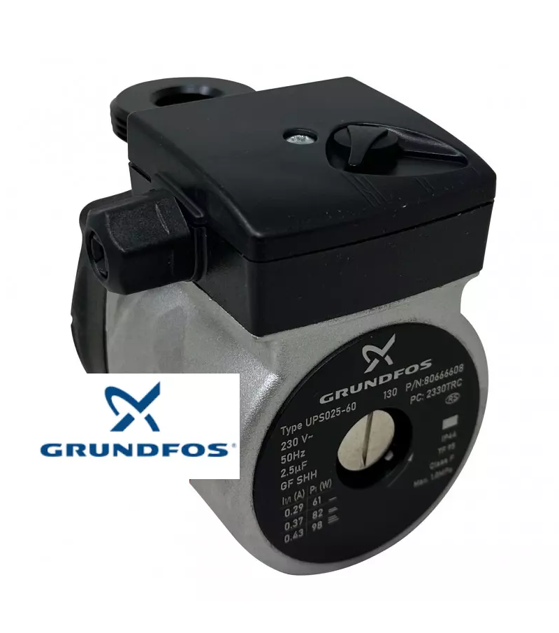 Pompa Circolatore Grundfos 25-60 Attacco 1 1/2 Int.130 mm Ricambio Caldaie 3 P